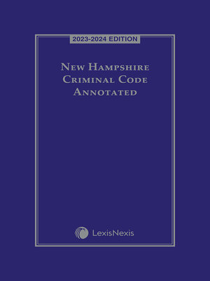 cover image of New Hampshire Criminal Code Annotated